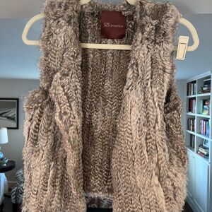 525 America Faux Fur Vest - Gray